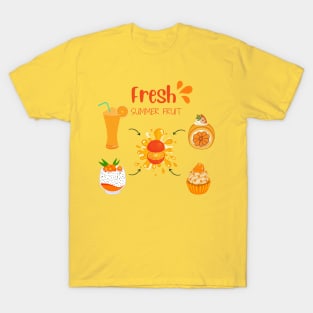 Orange Fresh Summer Fruit T-Shirt